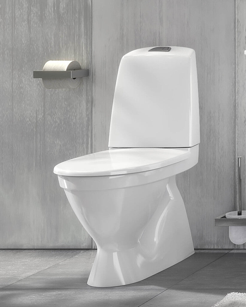 GUSTAVSBERG - Toalettstol Nautic 1500 dolt s-lås, Hygienic Flush - Limmontage