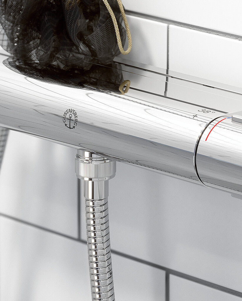 GUSTAVSBERG - Duschblandare Nya Nautic termostat Utlopp ned, röranslutning nedåt 40 c/c