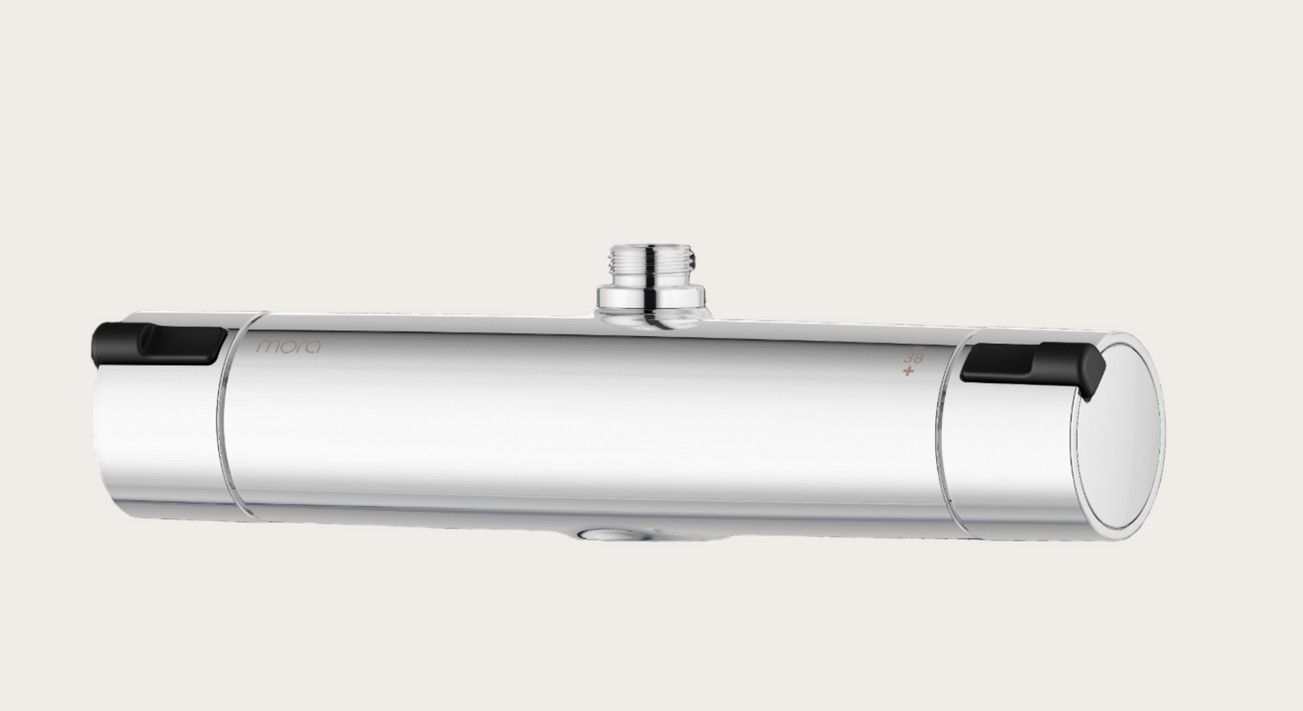 MORA - MMIX II  Termostat duschblandare  Dubbla backventiler utlopp upp 160 c/c