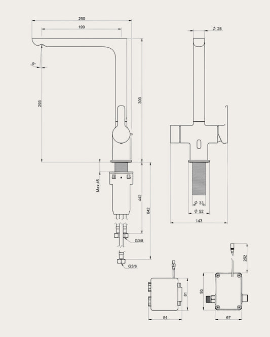 GUSTAVSBERG - Köksblandare Estetic Duo Matt Svart